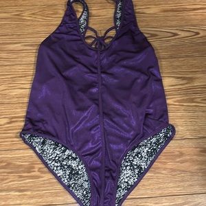One Teaspoon Purple Onepiece Swimsuit
